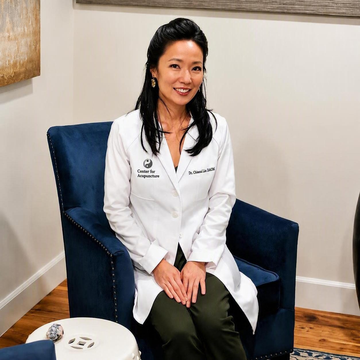 Dr. Chianni Lin in the treatment room